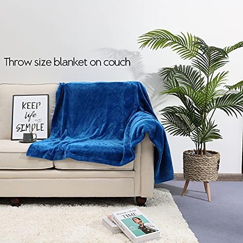 NANPIPER Fleece Blankets, Super Soft Flannel Fuzzy Blanket for Couch, Luxury Cozy Lightweight Microfiber Dog Blanket-Throw Size,Turquoise Blue - Image 5