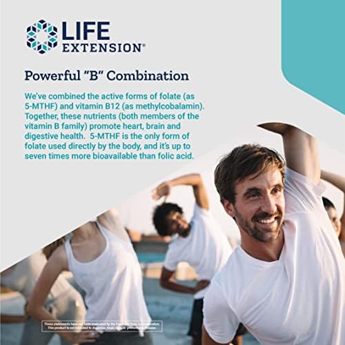 Life Extension BioActive Folate & Vitamin B12, 150 Vegetarian Capsules - Non GMO, Gluten Free Supplement - Image 4