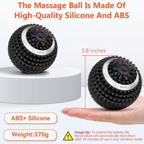 Vibrating Massage Ball 4-Speed High-Intensity Fitness Yoga Massage Roller, Relieving Muscle Tension Pain & Pressure Massaging Balls (Black) - Image 4