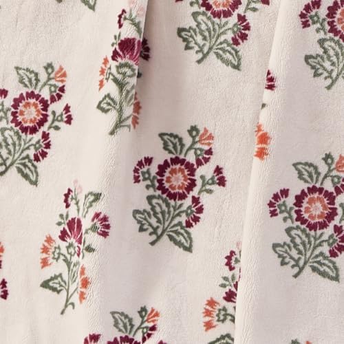 Lucky Brand Charlotta Merlot Olive Plush Throw, Ancient Scroll, 50 x 70 in - Image 5