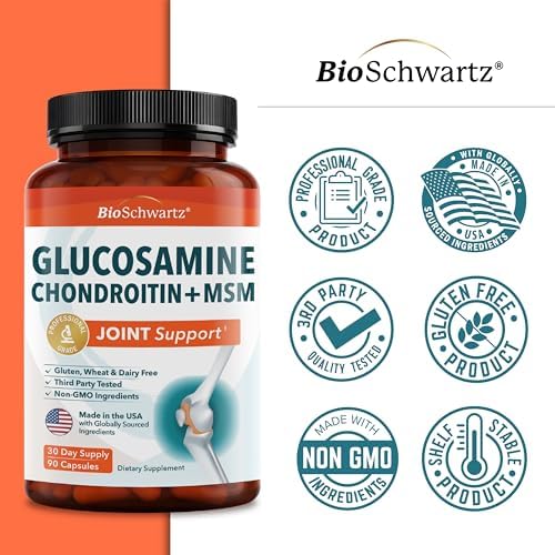 Glucosamine Chondroitin MSM Joint Support Supplement, 90 Capsules - Image 6