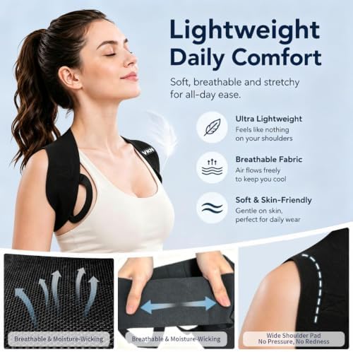 VKN Posture Corrector for Men and Women One-Piece Back Brace Exercise(XL) - Image 3