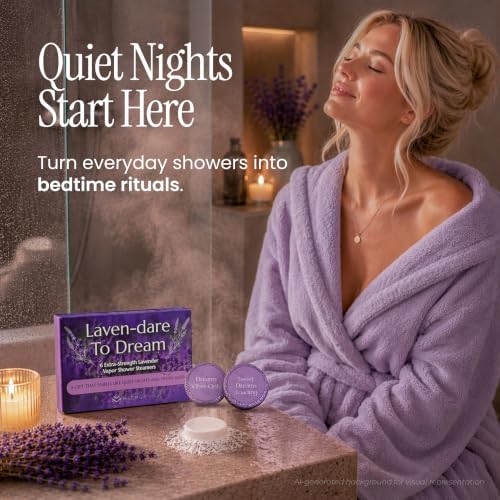 Lavender Shower Steamers Aromatherapy 6 Pack, Shower Bombs for Women Sleep, Self Care Gifts for Women, Spa Gifts, Lavender Spa for Deep Sleep - Image 4