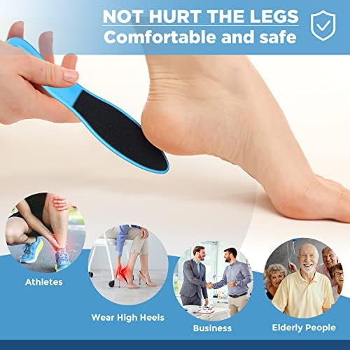 Minatee 100 Pcs Pedicure Foot File Double Sided Foot Sander Scraper, Blue - Image 4