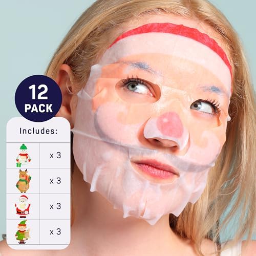 SpaLife Beauty Santa’s Workshop Christmas Face Mask Bundle | Korean Facial Masks | Hydrating, Soothing and Firming Sheet Mask Set | Christmas Face Masks for Women | Spa Party Favors | 12 Pack - Image 5