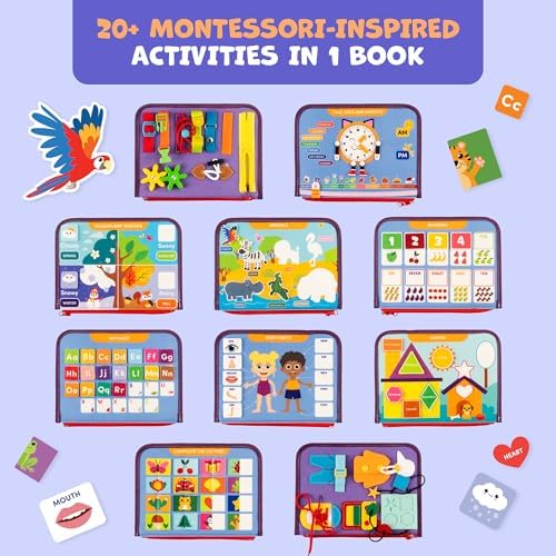 Clever Fox Play Busy Book, Toy for Toddlers, Babies & 3+ Year Olds, Purple - Image 2