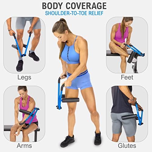 DoubleUP Roller D2 Leg & Arm Massager, Metal Frame + 2 Rollers, White - Image 4
