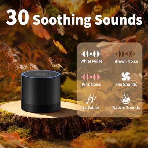 Portable Mini White Noise Machine Sound Machine with 30 Soothing Sounds for Newborn Kids Adults Rechargeable Sleep Brown Noise Machine with 4 Timers Memory Function for Travel Camping Home and Office - Image 3