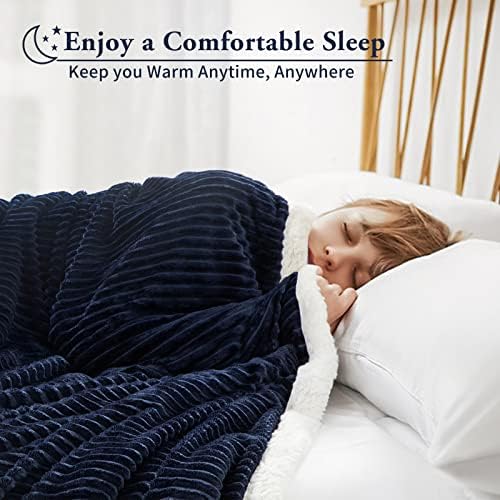 LBRO2M Sherpa Fleece Bed Blanket Super Soft Plush Warm Throw Twin 65"X90" - Image 6