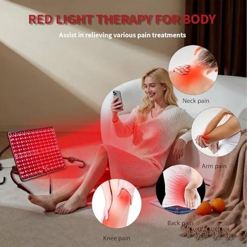 PEEKO Red Light Therapy Panel for Sauna Tent, 660nm and 850nm Near Infrared Light, 252 LED Red Light Therapy Device for Home Sauna, Face and Body - Image 5