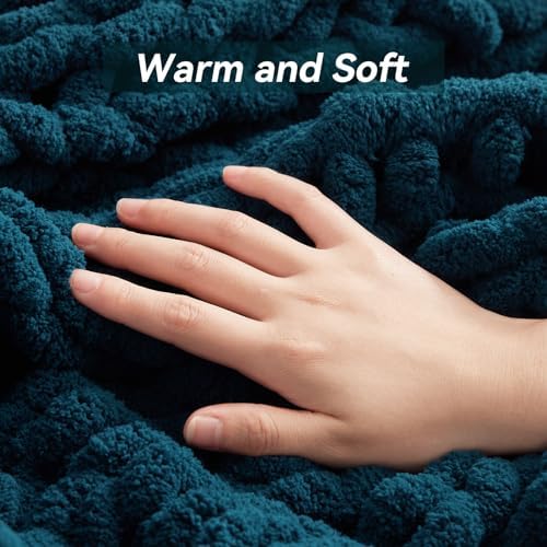 Negwoo Chunky Knit Throw Blanket, Knitted Throw Chenille Yarn, 40"*50" - Image 7