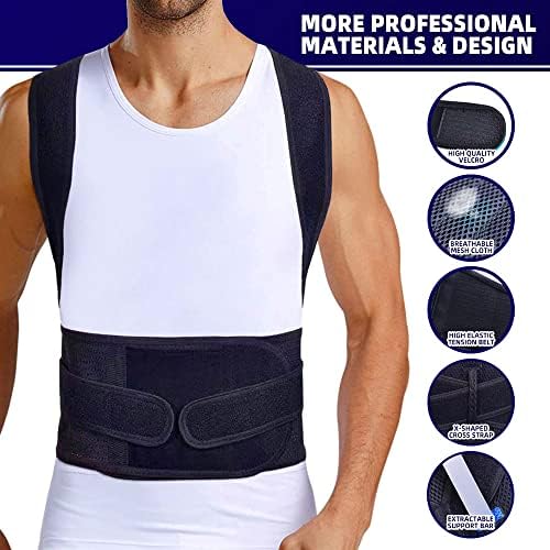 Upgraded Posture Corrector Back Brace for Men and Women, New Version Lumbar Support for Posture Improving and Pain Relief, Full Back Support for Neck, Shoulder, Waist Pain, XL - Image 4