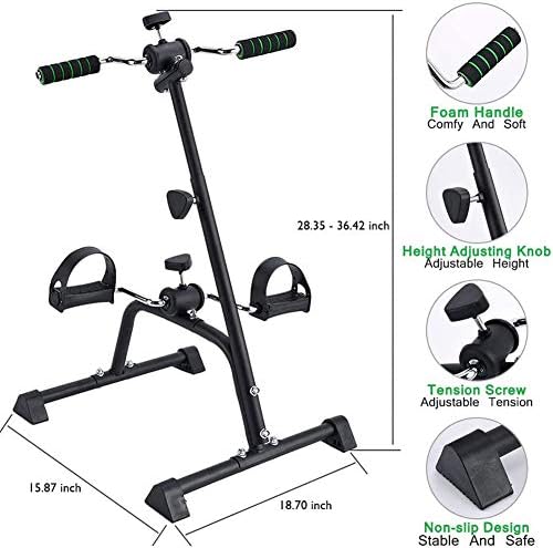 Pedal Exerciser Bike Hand Arm Leg and Knee Peddler Adjustable Fitness Equipment for Seniors, Elderly Home Pedal Exercise Bike for Total Body, with Gift Box - Image 2