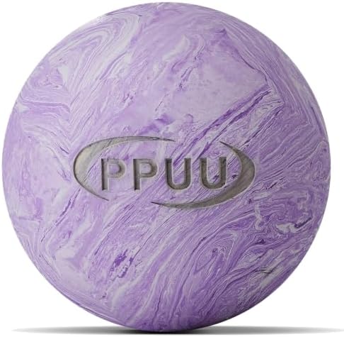 Massage Lacrosse Ball, 2.5 Inch Firm Solid Rubber Deep Tissue Ball for Myofascial Release, Plantar Fasciitis & Muscle Knot Relief, for Foot, Glutes, Shoulder Blades, Calves, 1 Count Purple-02 by PPUUMassageLacrosseBall