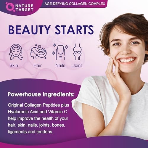 NATURE TARGET Multi Collagen Peptides Powder, 50 Servings - Image 4