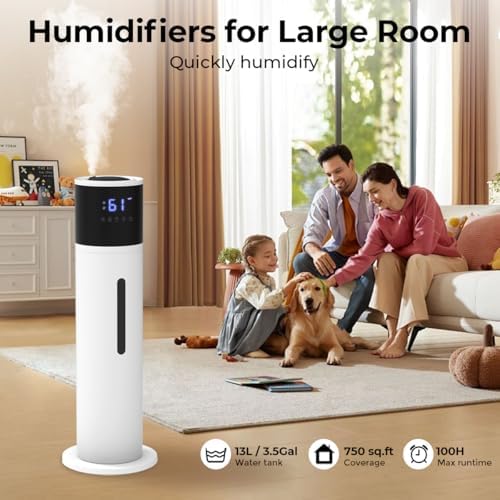 VENTISOL Large Humidifiers for Bedroom, 16L/4.2Gal Quiet Cool Mist Humidifier for Home Large Room, Top Fill Humidifiers for Baby Nursery, Living Room, White - Image 3