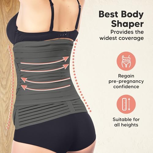 3 in 1 Postpartum Belly Support Recovery Wrap Band (Mystic Gray, M/L) - Image 6