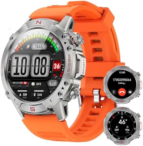Running Smart Watch for Men, 1.43" AMOLED,5ATM Waterproof,170+ Sport Modes by WalkerFitSmartWatch