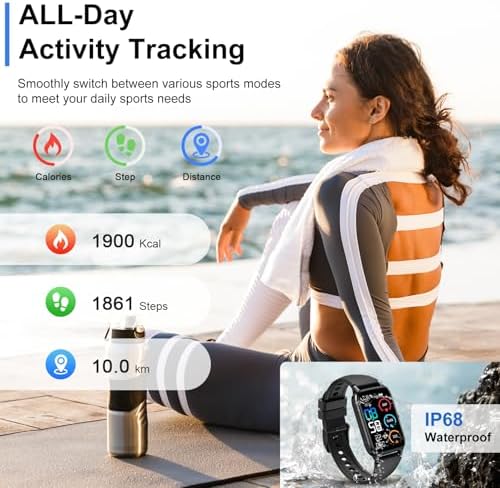 Jugeman Smart Watch for Men Women, 1.57" Smartwatch (Answer/Make Call), 2026 New Fitness Tracker with 110+Sport Modes, Heart Rate/Sleep Monitor, IP68 Waterproof, Smartwatches for Android iOS Black - Image 5