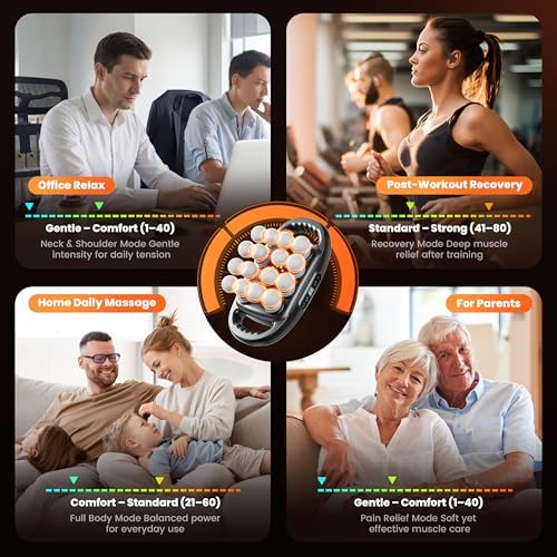 16-Head Deep Tissue Massage Gun, 9 Modes, 99 Intensity Levels - Image 4