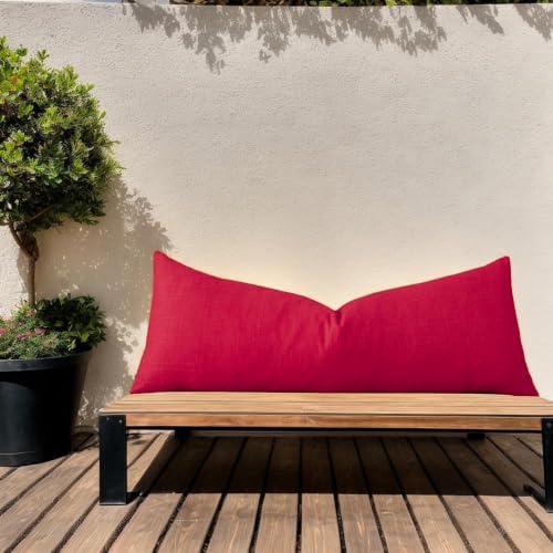 Kevin Textile Outdoor Waterproof 14”x36” Pillow Cover 1 Pack, Xmas Red - Image 5