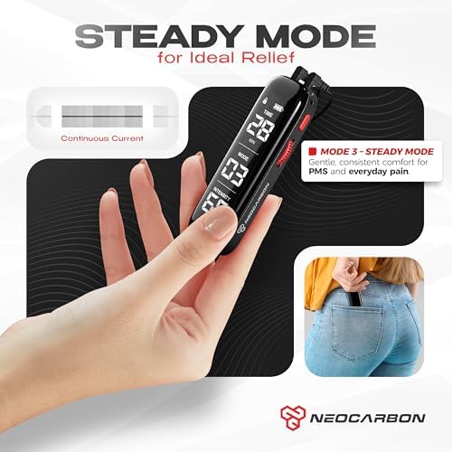 NEOCARBON TENS Unit Muscle Stimulator Slim for Pain Relief, Black - Image 2