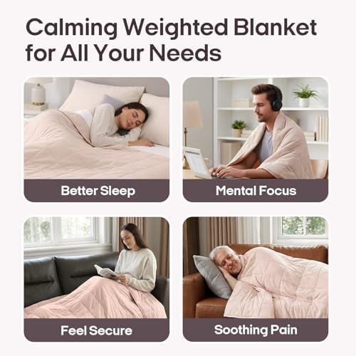 ZonLi Weighted Blanket for Adults (60"x80", 20lbs, Light Pink) - Image 6