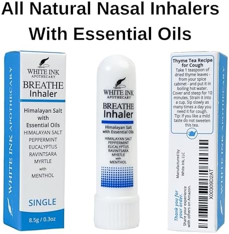 White Ink Breathe Inhaler Essential Oil Allergy Congestion Relief 1 Pack - Image 4