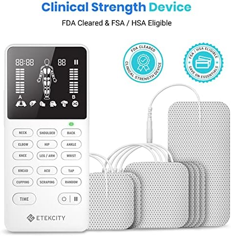 Etekcity 4-Channel Rechargeable TENS Unit, Muscle Stimulator, FSA - Image 2