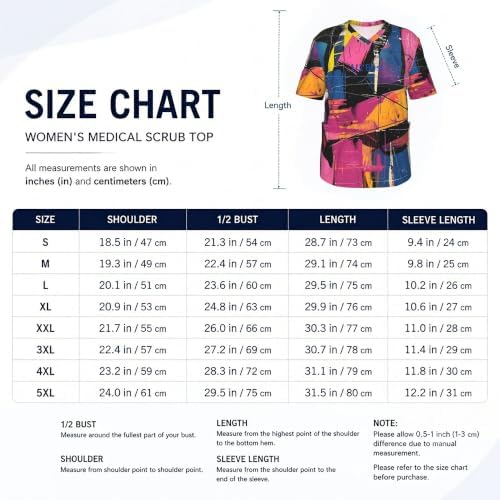 Men's Scrub Top,V-Neck Spill Wrinkle Resistant,3 Pockets-Graffiti Street Art (1) - Image 5