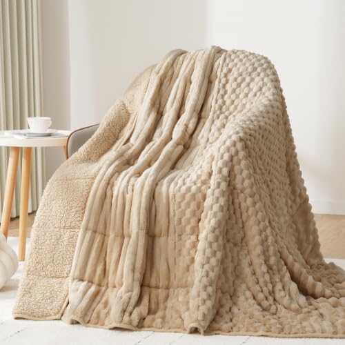Drewin 20lbs Weighted Blanket Queen Size for Adults,Light Khaki,60" x 80" by Home