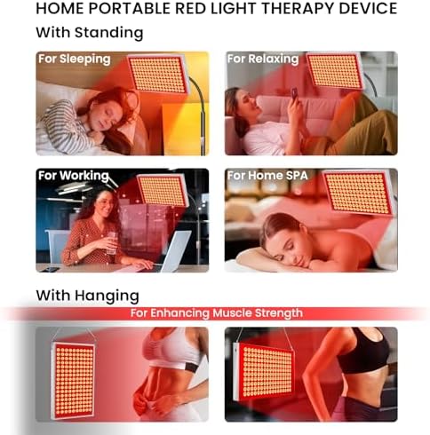 Red Light Therapy Panel, 160 LED Dual-Wavelength Lamp with Stand - Image 6