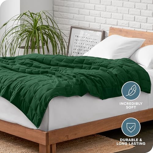 Bare Home Cotton Weighted Blanket (Forest Green, 40"x60" 10lbs) - Image 5