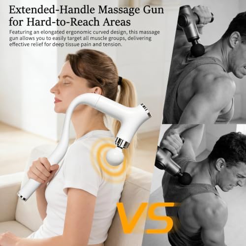 Sfozstra Heating Massage Gun: Heat Cold Therapy, Red Light, Long Handle - Image 7