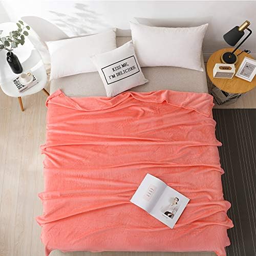 NANPIPER Throw Blanket Ultra Soft Thick Microplush Bed Blanket-All Season Premium Fluffy Microfiber Fleece Throw for Sofa Couch(Twin Size 65" x 80",Living Coral) - Image 5