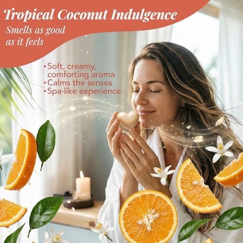 Saavy Naturals 9-Piece Spa Gift Set – Body Wash, Scrub & More – Plant-based Ingredients, Luxurious Spa Gift Basket for Women & Men –Mothers Day Gifts – (Sweet Orange GIft Set) - Image 6