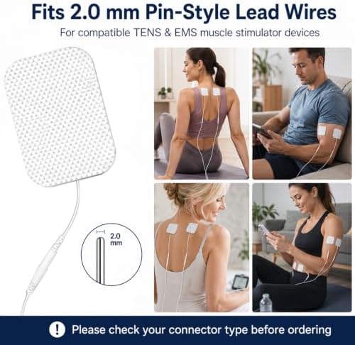 TENS Unit Electrode Pads, 30 Pcs Multi-Size Reusable Muscle Stimulator Pads - Image 6