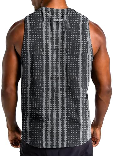 Men's Sleeveless Swim Shirts Quick Dry Moisture Wicking Gym Shirts Breathable Workout & Beach - Image 2