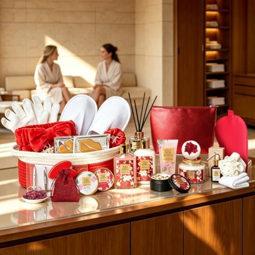 Spa Gifts for Mom - 30Pcs Luxurious Rose Spa Gift Baskets for Women - Image 4