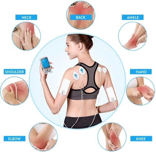 24 Modes Tens Unit Muscle Stimulator, Rechargeable Tens Machine with 8 Electrode Pads (American Gel), Electric Pulse Massager for Pain Relief Therapy - Image 4