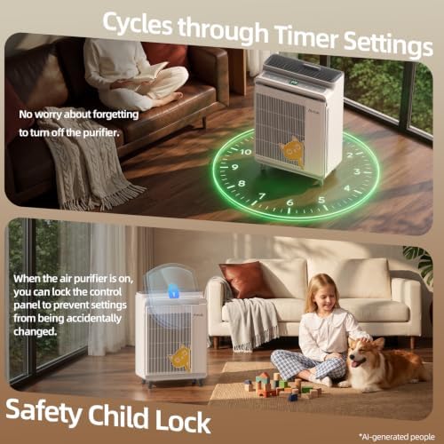 AIRTOK Air Purifier for Home Bedroom Large Room - Image 5