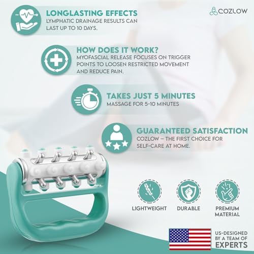 MyoRelease Lymphatic Drainage Massager - Green - Handheld Massage Roller - Image 5