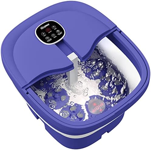 Collapsible Foot Spa Electric Rotary Massage with Heat, Bubble, Remote by HOSPAN