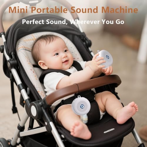 Portable Noise Machine Baby Battery Sound Machine with 30 Soothing Sounds Mini White Noise Machine 32 Volume Level Sleep Machine for 3D Surround Noise Machine for Kid Adult Home Travel - Image 5