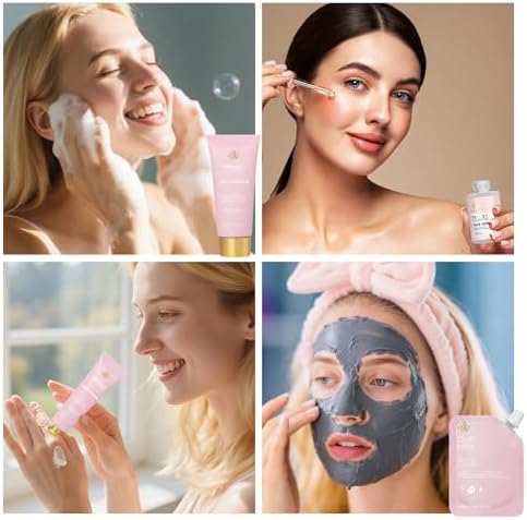 Gifts for Women, Birthday Gifts, 33 Pcs Rose Hydrating Face Skin Care Gifts Set, Bath & Body Spa Gifts Basket Set for Women, Beauty Care Kit, Makeup Bag, Face Serum, Christmas, Anniversary, Wife, Mom - Image 6