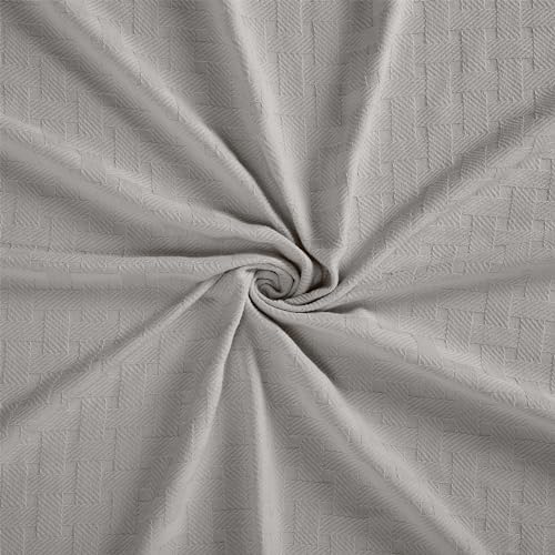 Superior Cotton Blanket Breathable All Season Comfy Bedding, Twin, Silver - Image 7