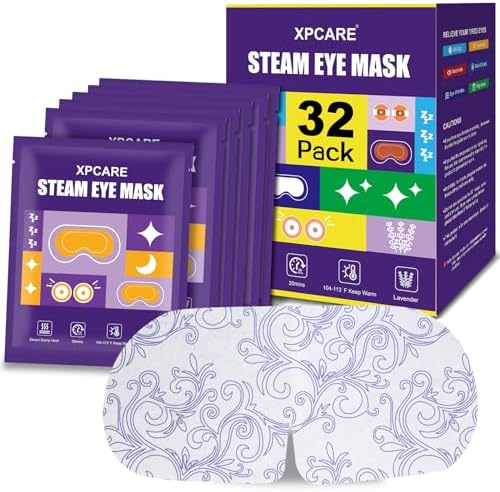 XPCARE 32 Pack Steam Eye Mask Disposable for Dry Eyes Cornea Care-Lavender by XPCARE