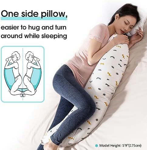 BYRIVER Firm C Shaped Pregnancy Pillows for Sleeping, Belly Hip Leg Knee Support Side Sleeper Body Pillow, Cuddle Snuggle Maternity Pillow, Zipper Cooling Jersey Cotton Pillowcase, Gifts for Mom - Image 4