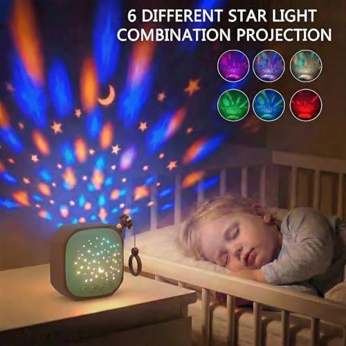 Baby White Noise Sound Machine Sleep Soother with Portable Star Projector - Image 2
