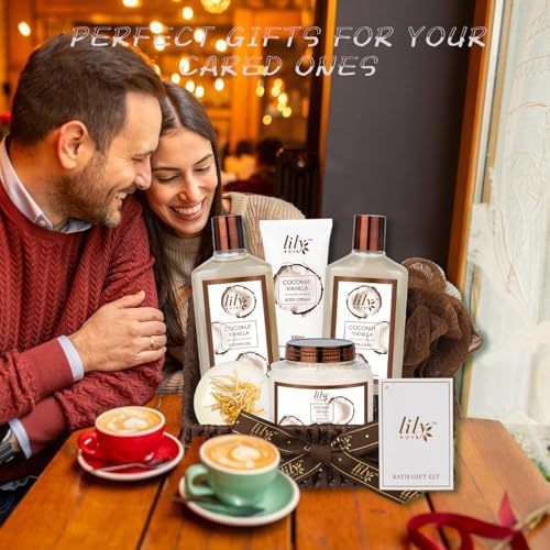 Coconut Vanilla Spa Gifts, 7Pcs Perfect Spa Gift Baskets for Women & Men - Image 7